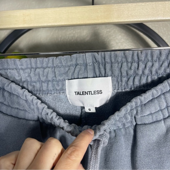 Talentless Pants Mens Small Gray Jogger Sweats Pullon Drawstring Heavy Cotton - Picture 3 of 10